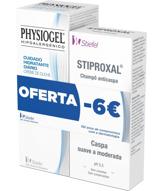 Pack Champú Anticaspa Stiproxal + Crema de Ducha Physiogel Pack Champú Anticaspa Stiproxal + Crema de Ducha Physiogel