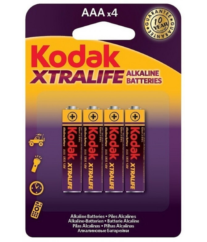 Kodak Pilhas XTRALIFE AAA 4un Kodak Pilhas XTRALIFE AAA 4un
