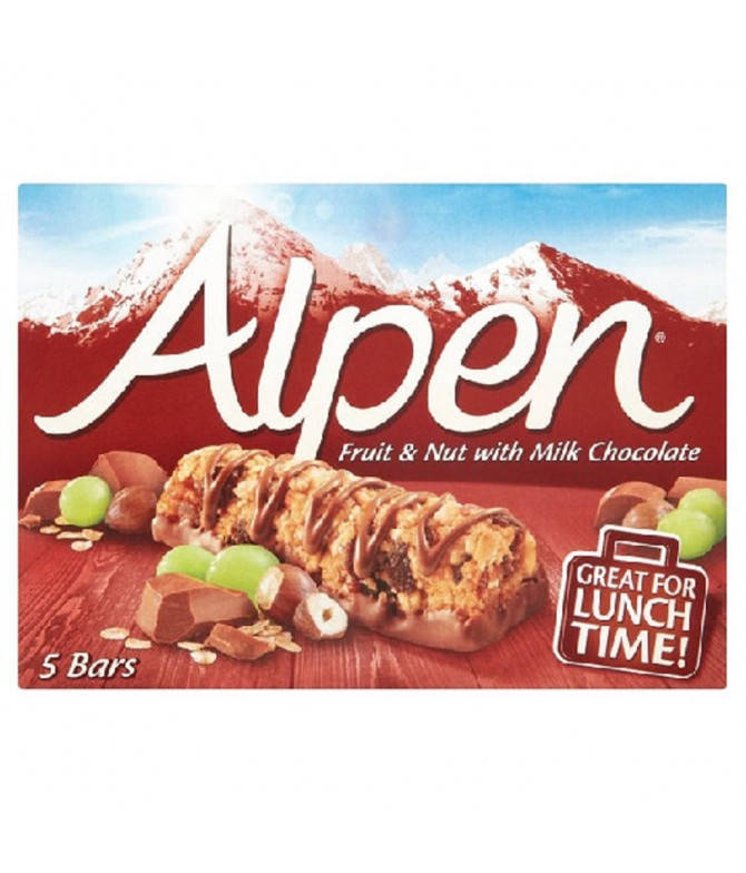Alpen Barrita Fruta Frutos Secos & Choc 145gr