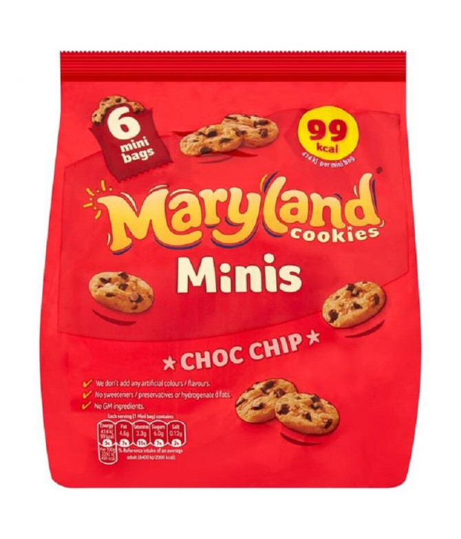 Maryland Mini Cookies Choc Chip 6un T Maryland Mini Cookies Choc Chip 6un T