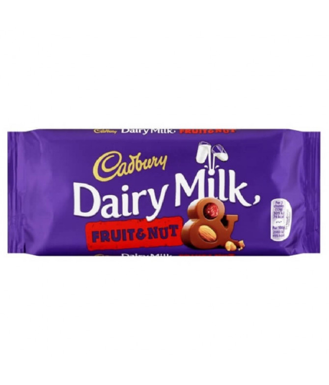 Cadbury Dairy Milk Frutas & Amêndoas 110gr
