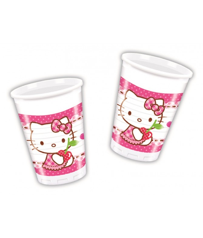 Copos Hello Kitty Hearts 200 ml - 8 un Copos Hello Kitty Hearts 200 ml - 8 un