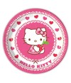Pratos Hello Kitty Hearts 23 cm - 8 un