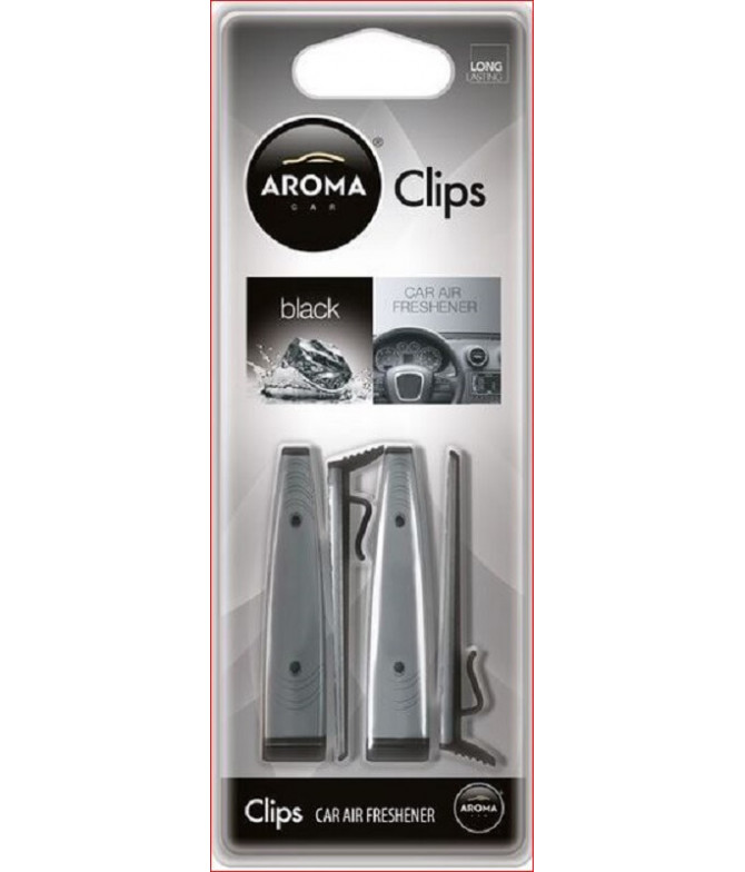 Aroma Car Ambientador Auto Clips Black 4un Aroma Car Ambientador Auto Clips Black 4un