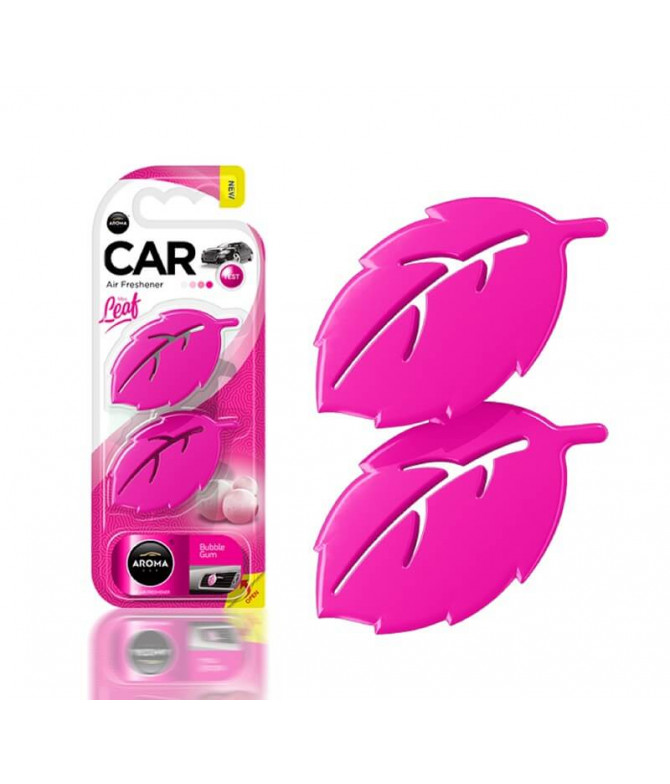 Aroma Car Ambientador Auto Leaf Bubble Gum 2un T Aroma Car Ambientador Auto Leaf Bubble Gum 2un T