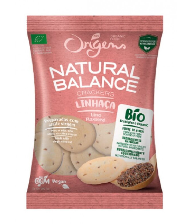 Origens Bio Bolacha Natural Balance Linhaça 150gr Origens Bio Bolacha Natural Balance Linhaça 150gr