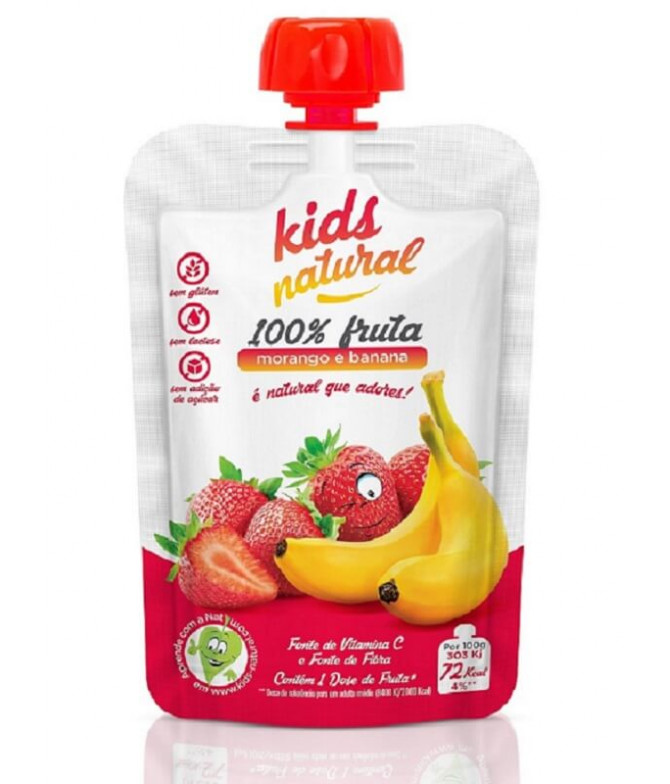 Snack Fruta Morango Banana 100gr Snack Fruta Morango Banana 100gr
