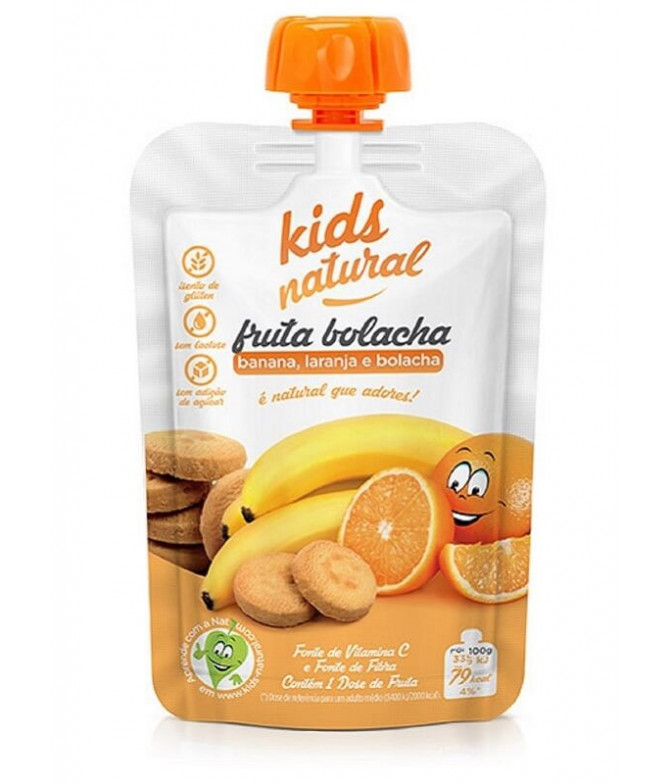 Snack Fruta Banana Laranja Bolacha 100gr Snack Fruta Banana Laranja Bolacha 100gr