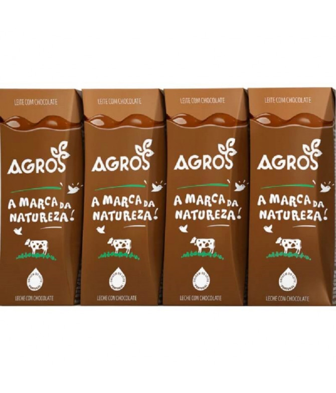 Agros Leite com Chocolate 4x200ml Agros Leite com Chocolate 4x200ml
