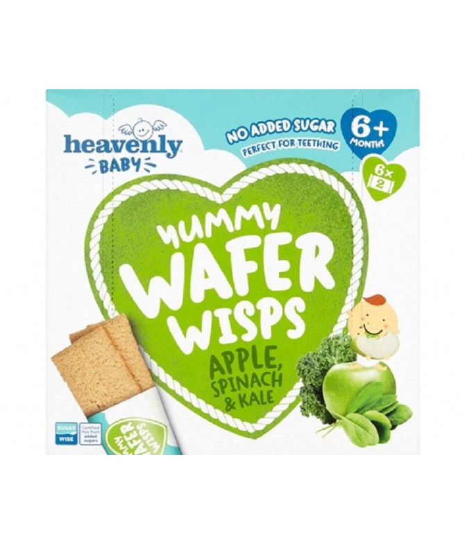 Heavenly Galleta Wafer Wisps Manzana Espincas Kale BIO 60gr T Heavenly Galleta Wafer Wisps Manzana Espincas Kale BIO 60gr T