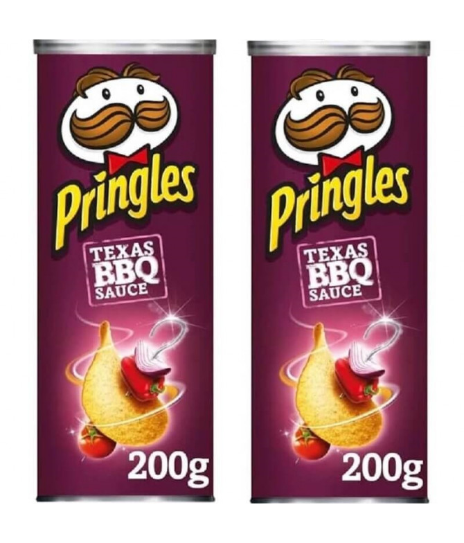 PACK 2 Pringles Texas BBQ 200gr T PACK 2 Pringles Texas BBQ 200gr T