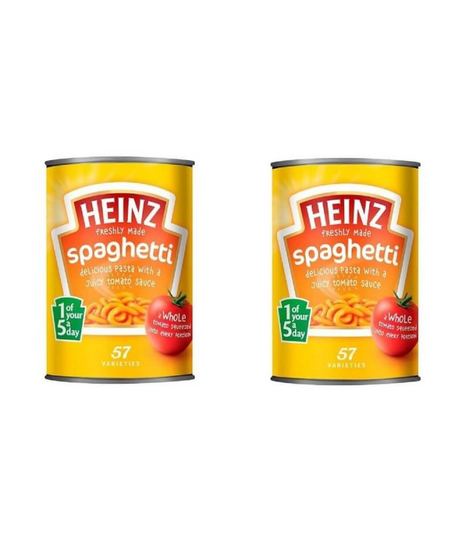 PACK 2 Heinz Spaghetti com Tomate 400gr PACK 2 Heinz Spaghetti com Tomate 400gr