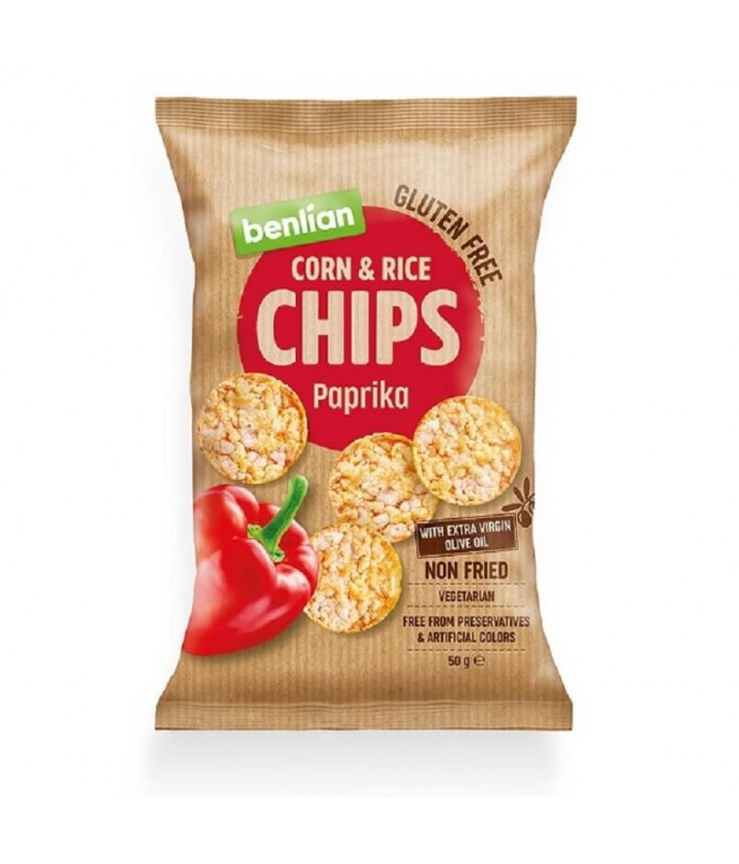 Benlian Mini Tortitas Paprika 50gr Benlian Mini Tortitas Paprika 50gr