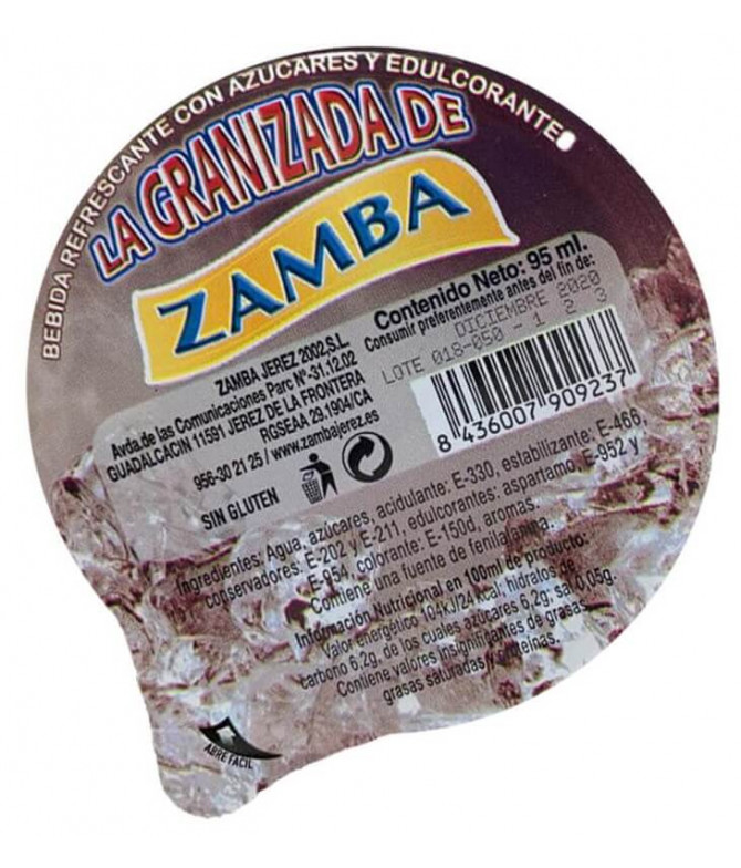 Zamba Granizado Cola 95ml Zamba Granizado Cola 95ml