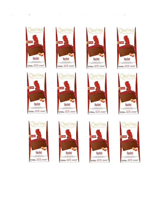 PACK 12 Guylian Tablete Chocolate Leite Avelãs 100gr PACK 12 Guylian Tablete Chocolate Leite Avelãs 100gr