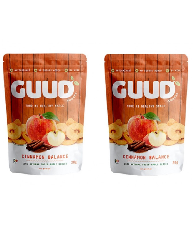 PACK 2 Guud Cinamon Balance Maçã Desidratada 20gr PACK 2 Guud Cinamon Balance Maçã Desidratada 20gr