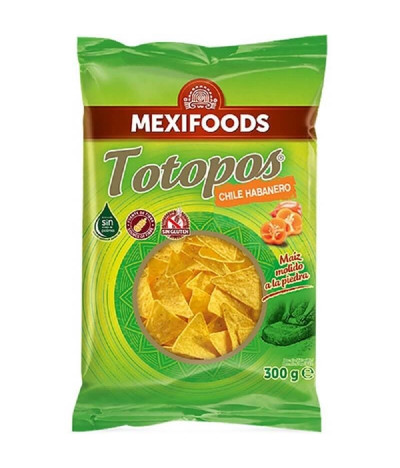 Mexifoods Totopos Nachos Chile Habanero 300gr T