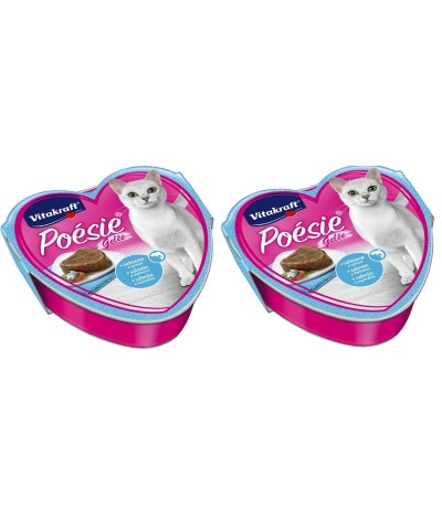 PACK 2 Latinha Poésie Gelatina de Salmão e Espinafres para Gato Vitakraft
