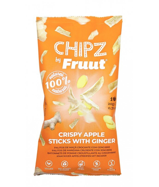 Fruut Chipz Maçã Gengibre 20gr Fruut Chipz Maçã Gengibre 20gr