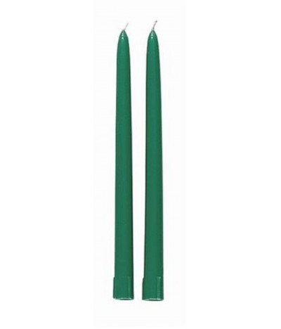 Vela Taper Verde 26 cm 2 un
