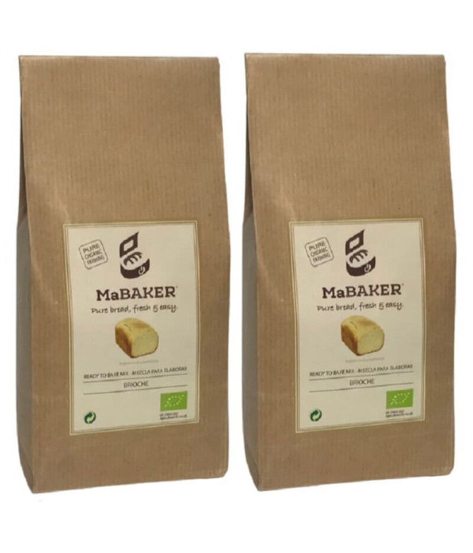 PACK 2 MaBAKER Mezcla Pan Brioche BIO 500gr T PACK 2 MaBAKER Mezcla Pan Brioche BIO 500gr T