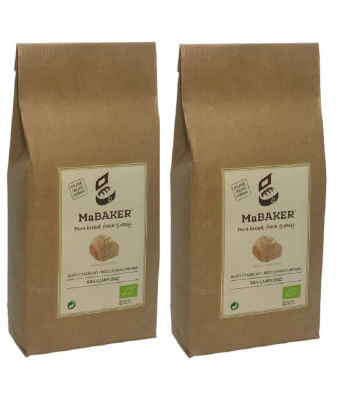 PACK 2 MaBAKER Mezcla Pan Campesino BIO 500gr T PACK 2 MaBAKER Mezcla Pan Campesino BIO 500gr T