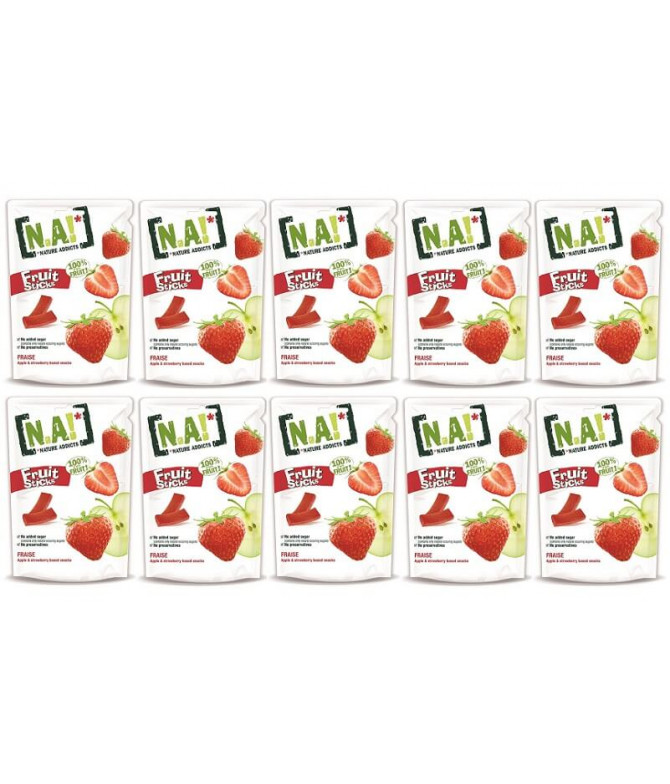 PACK 10 Nature Addicts Tira Morango Maçã 35gr PACK 10 Nature Addicts Tira Morango Maçã 35gr