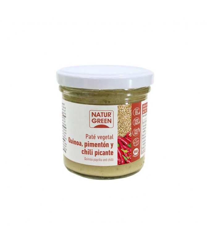 Naturgreen Patê Vegetal Quinoa Pimentón Chili BIO 130gr T