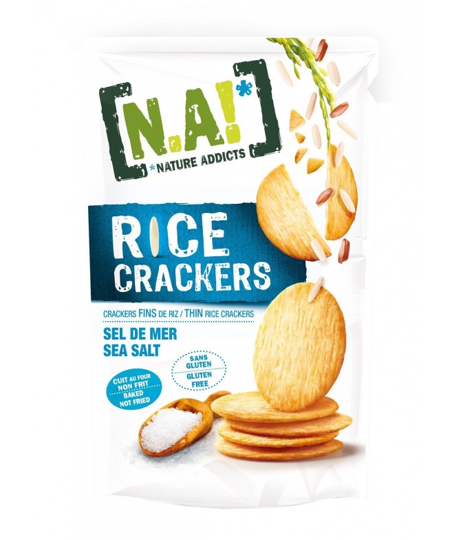 Nature Addicts Crackers de Arroz com Flor de Sal SEM GLÚTEN 70gr Nature Addicts Crackers de Arroz com Flor de Sal SEM GLÚTEN 70gr