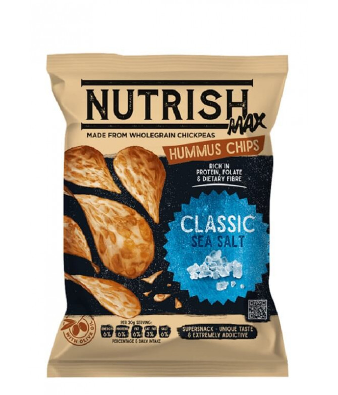 Nutrish Max Chips Hummus Sal Marinho 60gr Nutrish Max Chips Hummus Sal Marinho 60gr