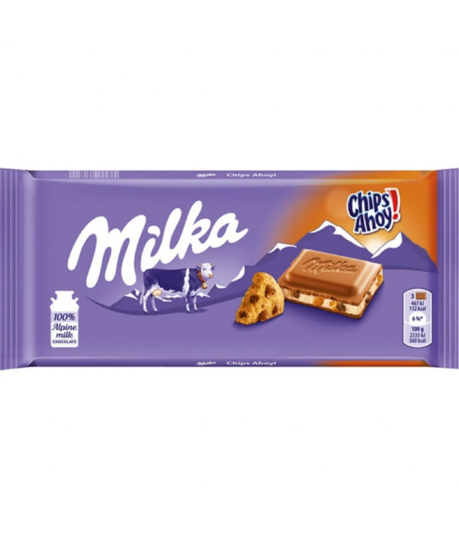 Milka Chocolate Leite Chips Ahoy 100gr