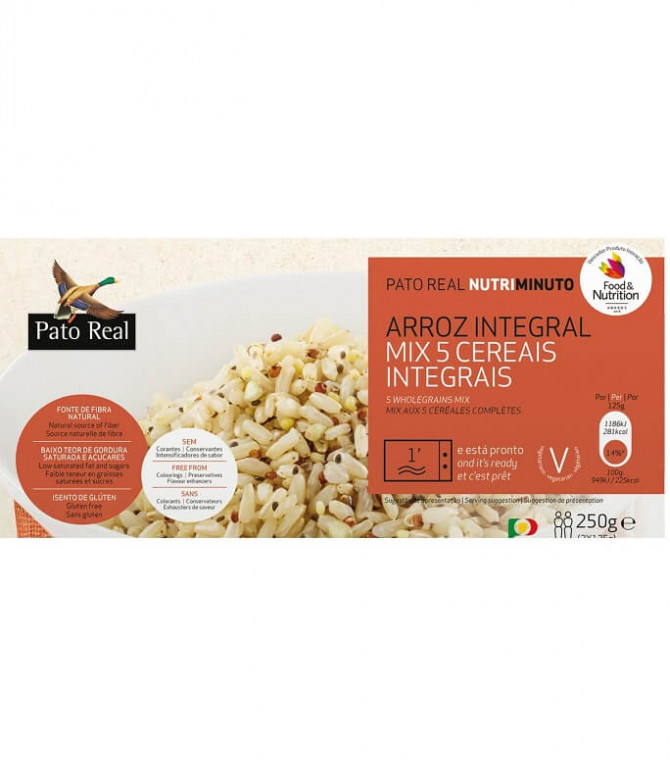Pato Real NutriMinuto Arroz Integral Mix 5 Cereales 2x125gr T