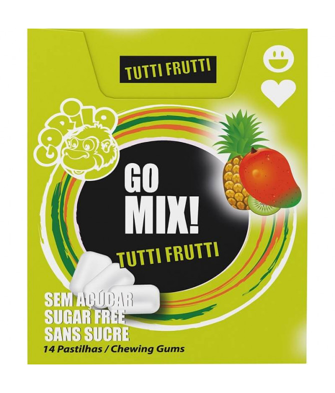 Gorila Go Mix Chicle Tutti Frutti 14un T