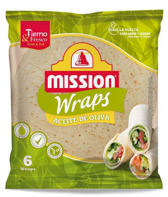 Mission Wrap Trigo Aceite Oliva Virgen Extra 6un T