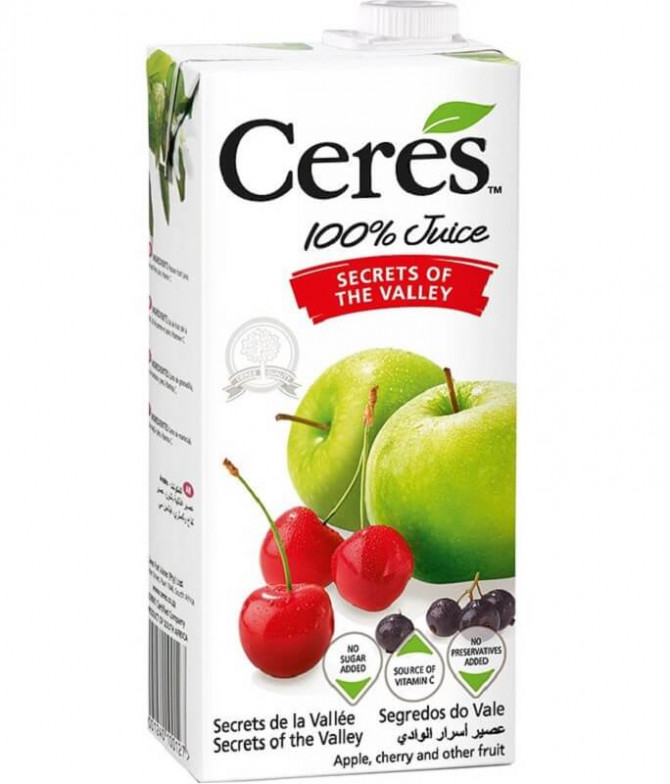Ceres 100% Zumo Fruta Secretos Valle 1L T