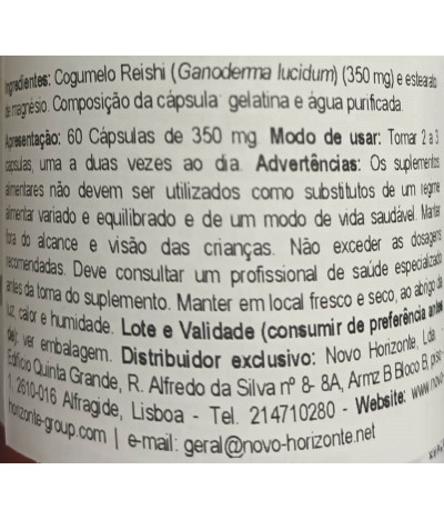 Vitafor Ganoderma Lucidum SIST IMUNITÁRIO 60un