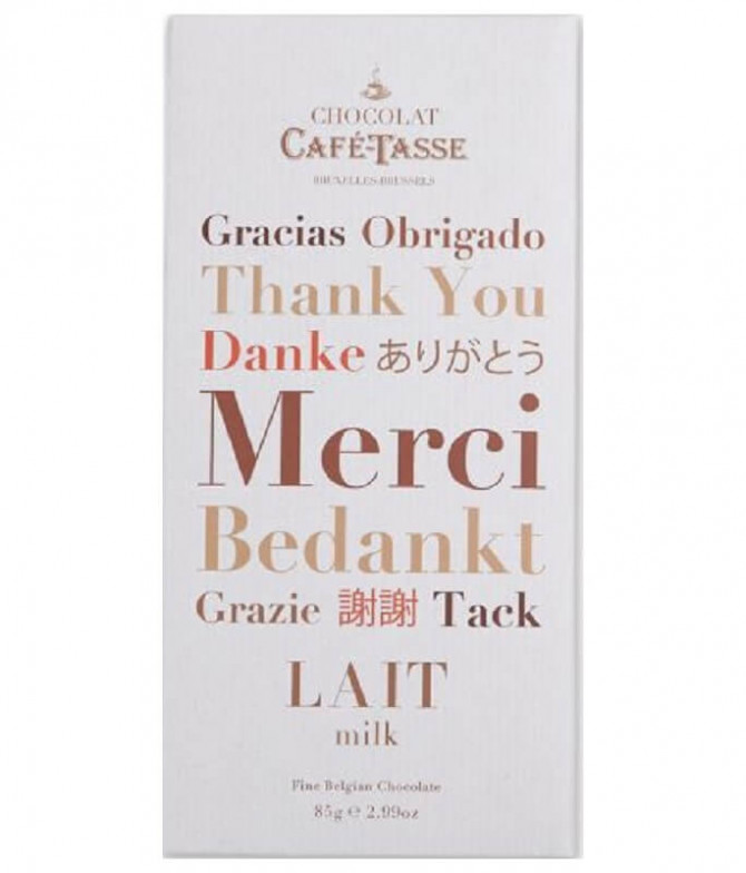 Café-Tasse Chocolate Leche "Gracias" 85gr T
