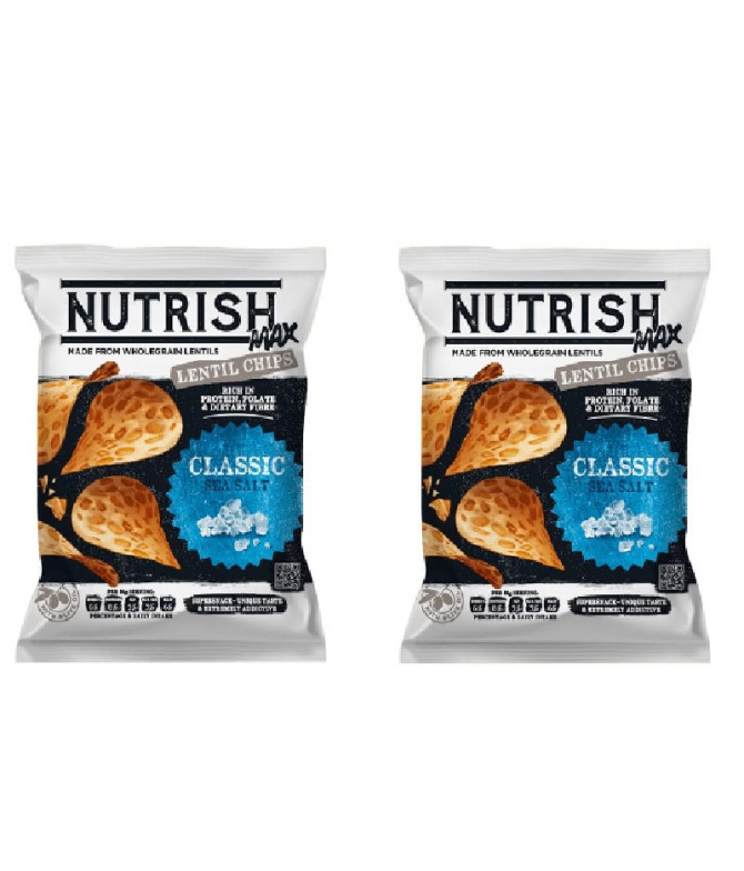 PACK 2 Nutrish Max Chips Lentilha Sal Marinho 60gr