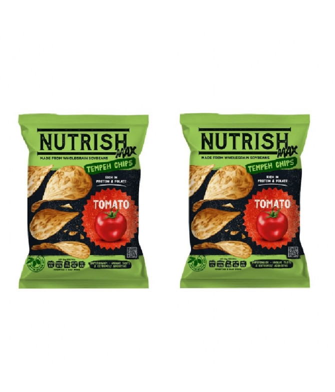 PACK 2 Nutrish Max Chips Tempeh Tomate 60gr