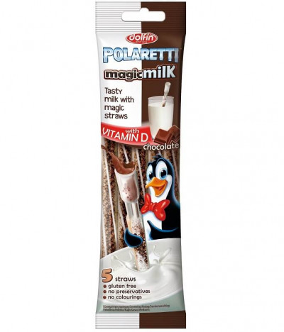 Dolfin Polaretti Magic Milk Palhinha Chocolate 5un