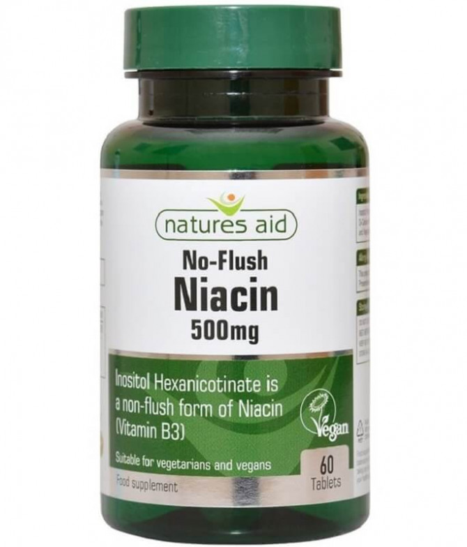 Natures Aid No-Flush Niacin 500mg 60un t