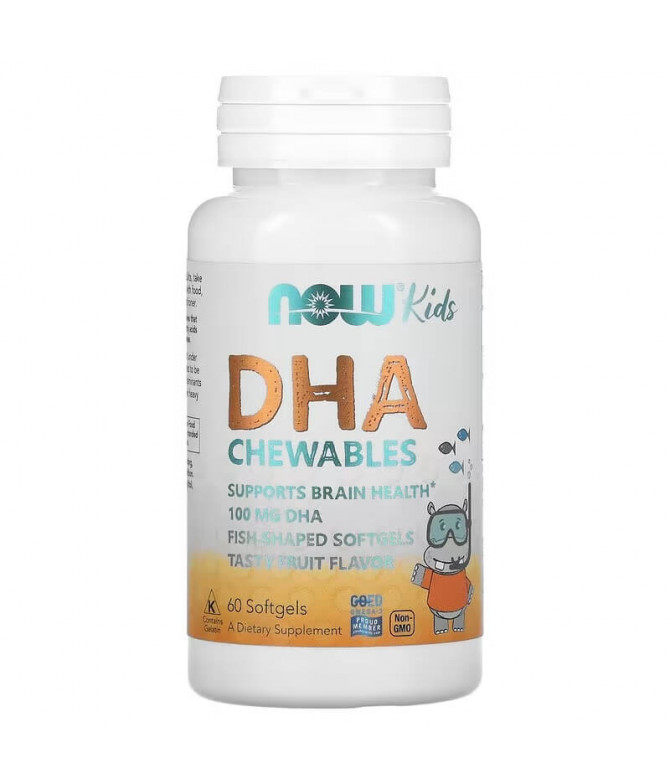 Now Kid DHA 100mg Masticable 60un T Now Kid DHA 100mg Masticable 60un T