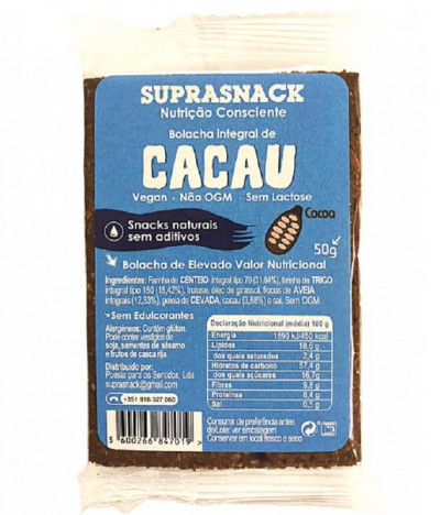 Suprasnack Galleta Integral Cacao 50gr T