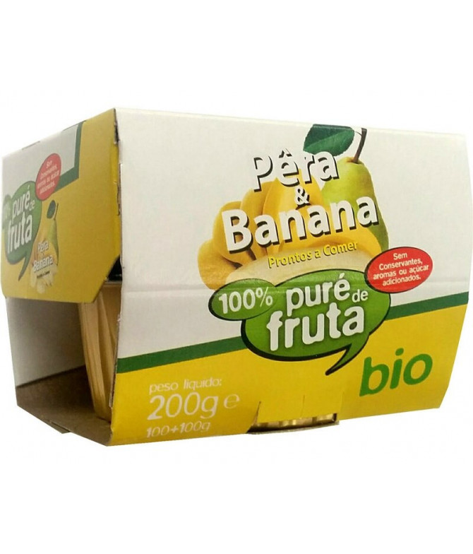 Próvida Puré Pera Plátano BIO 2x100gr T