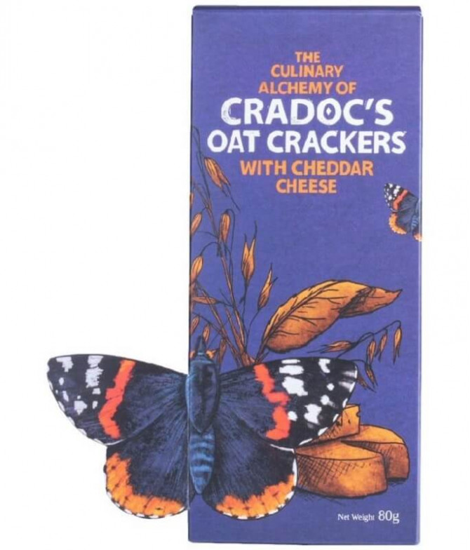 Cradoc's Cracker Avena Queso Cheddar 80gr T