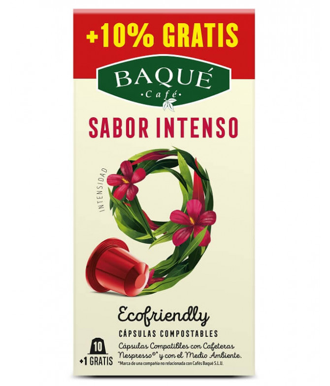 Baqué Café Intenso Ecofriendly 10un+10%