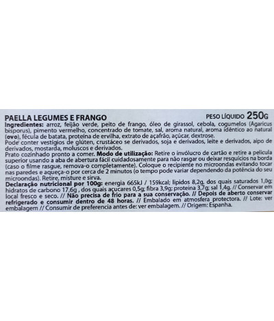 Carretilla Paella Verduras Pollo 250gr T