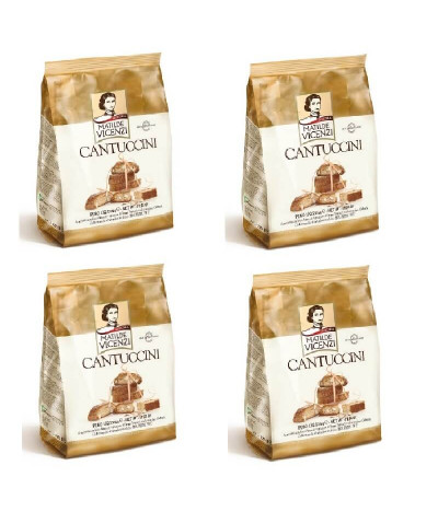 PACK 4 Vicenzi Cantuccini Biscoito Amêndoa 225gr