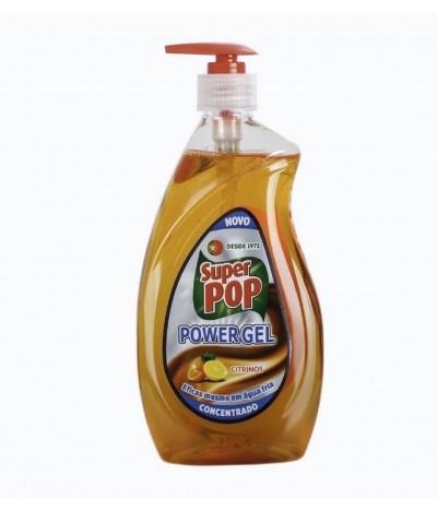 Super Pop Detergente Loiça Manual Power Gel Citrinos 500ml