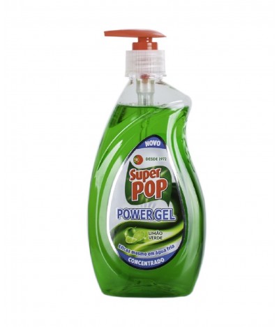 Super Pop Detergente Loiça Manual Power Gel Limão Verde 500ml